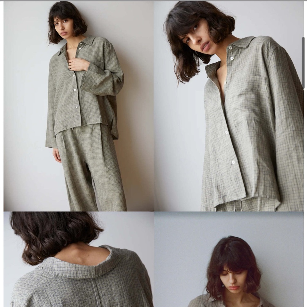 Deiji Studios - the drawcord set - linen check